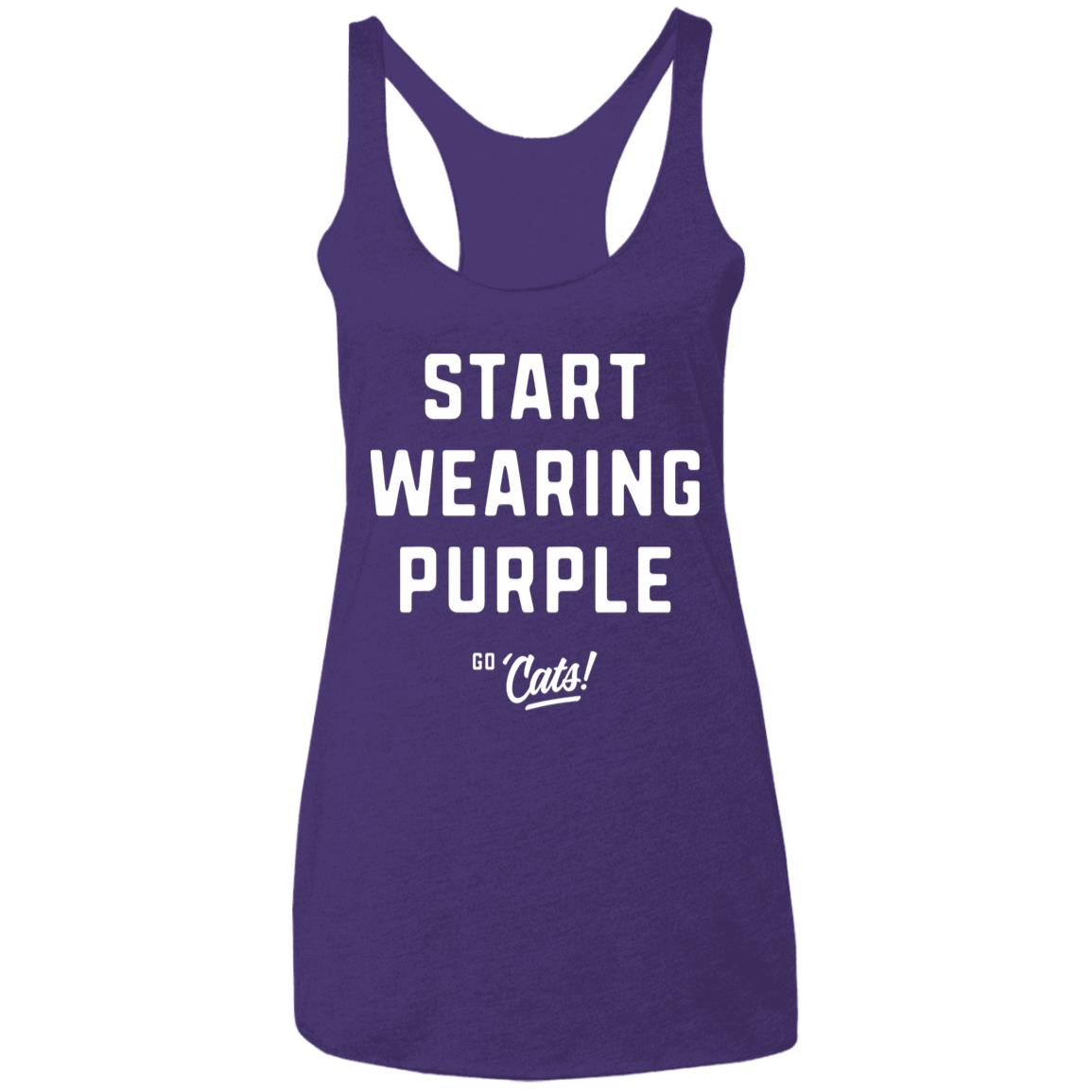 SWP Women's Triblend Raw Edge Tank Top Purple Rush by Strange Allies