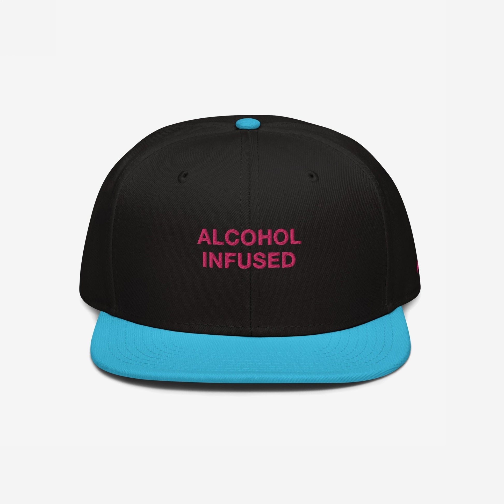 Alcohol Infused Hat Snapback Hat Black Aqua by Strange Allies