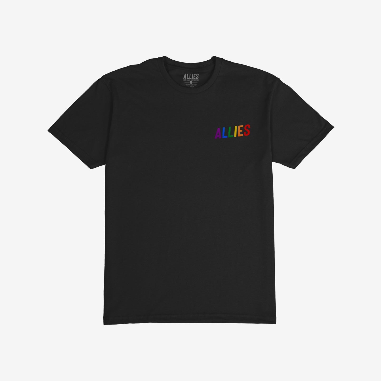 Allies Rainbow Chest Print T-shirt