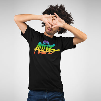 Allies Rainbow Handstyle T-shirt