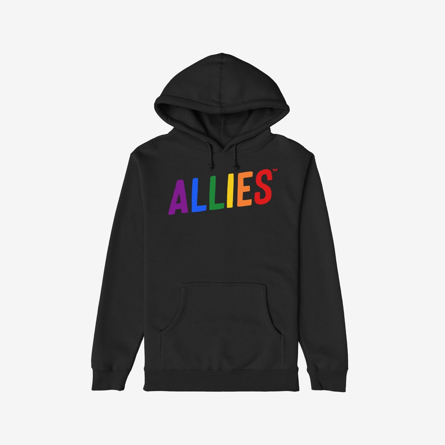 Allies Rainbow Hoodie Black by Strange Allies