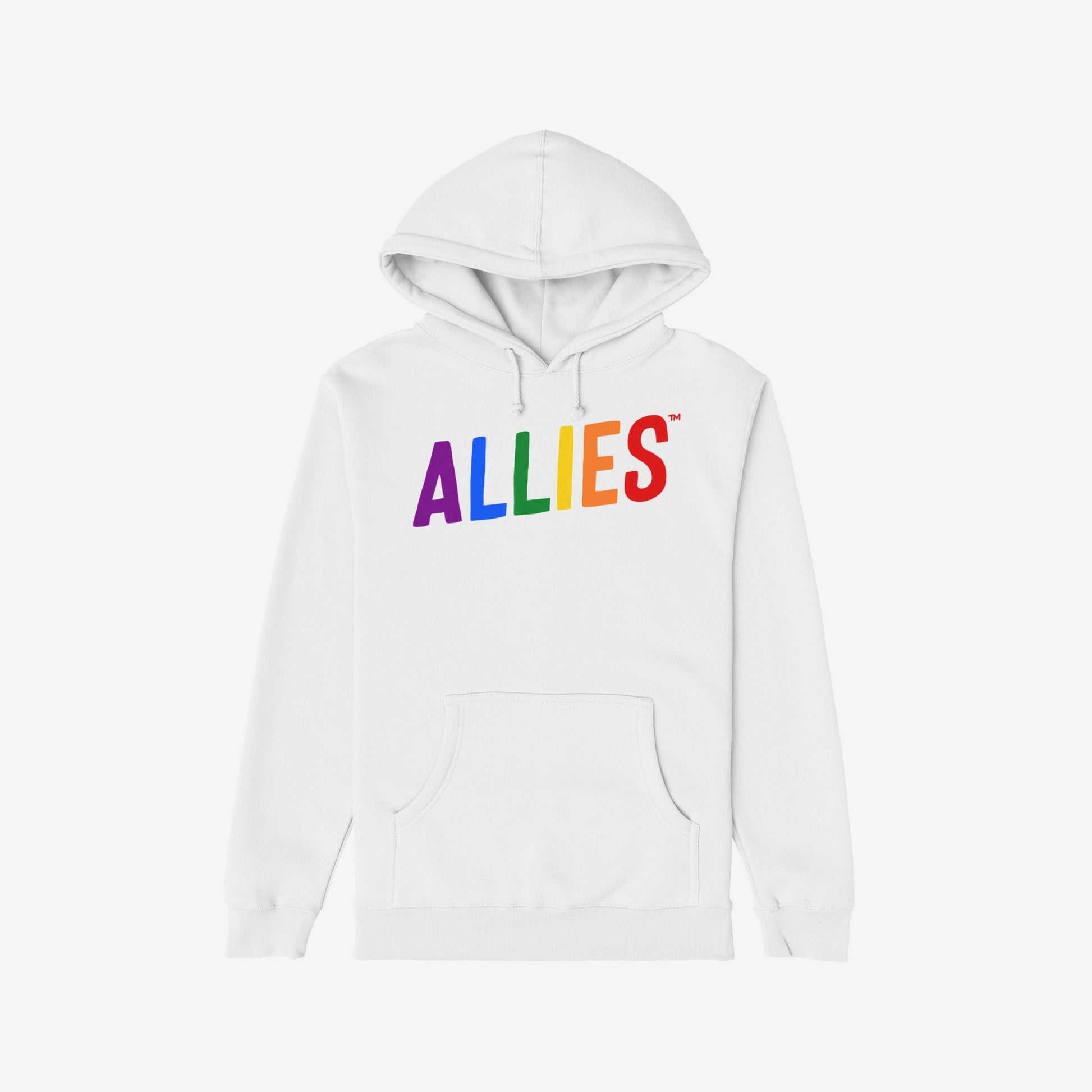 Allies Rainbow Hoodie White by Strange Allies