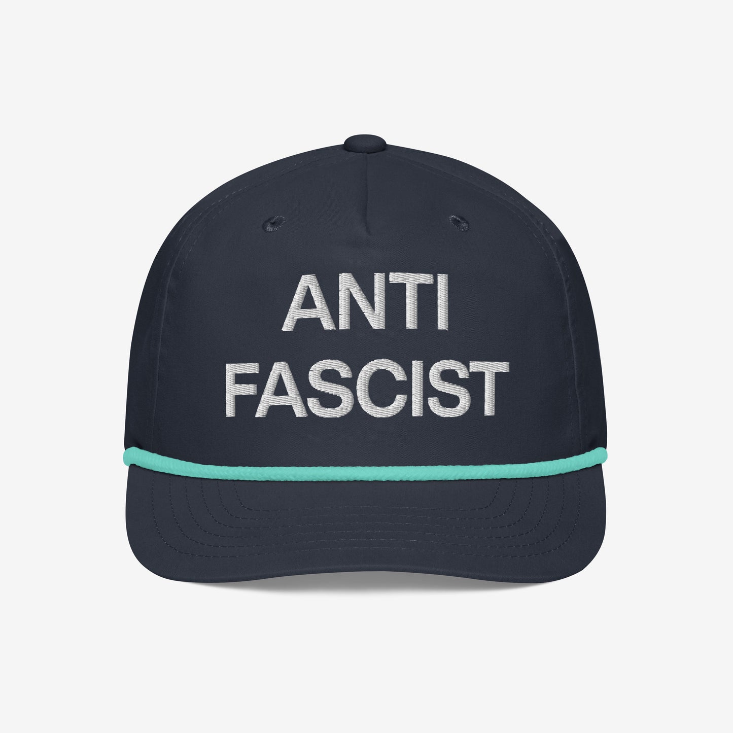 Anti Fascist Golf Hat Navy Mint by Strange Allies