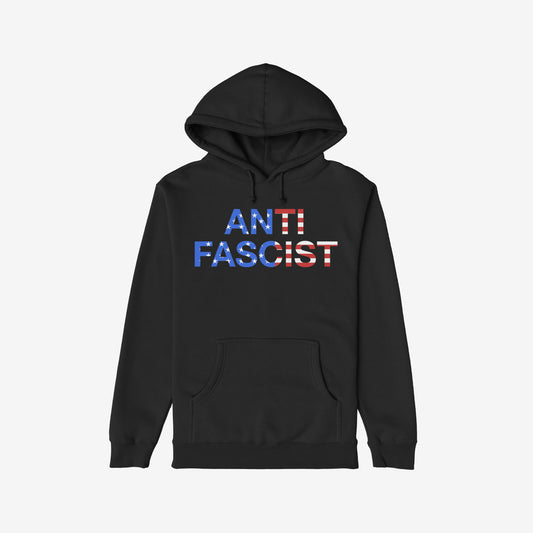 Anti Fascist Hoodie Black by Strange Allies