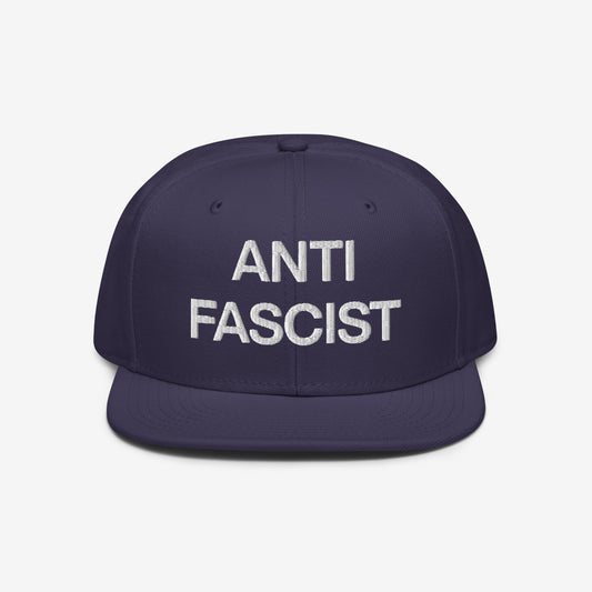 Anti Fascist Snapback Hat Navy blue by Strange Allies