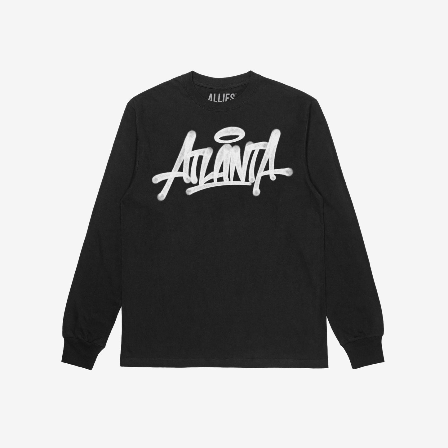 Atlanta Handstyle T-shirt Long Sleeve Black by Strange Allies