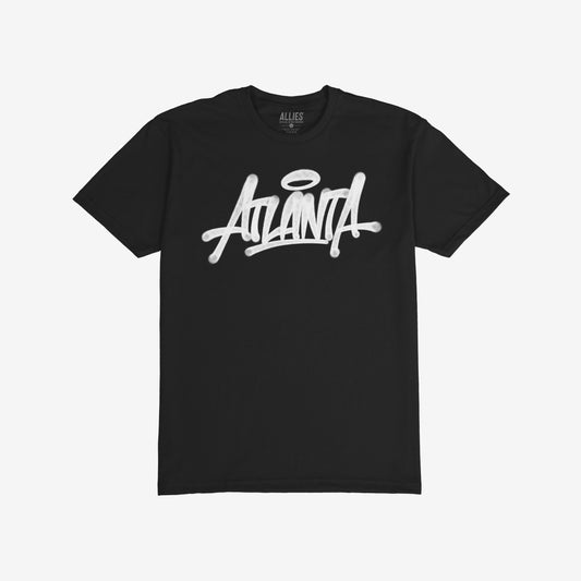 Atlanta Handstyle T-shirt Short Sleeve Black by Strange Allies