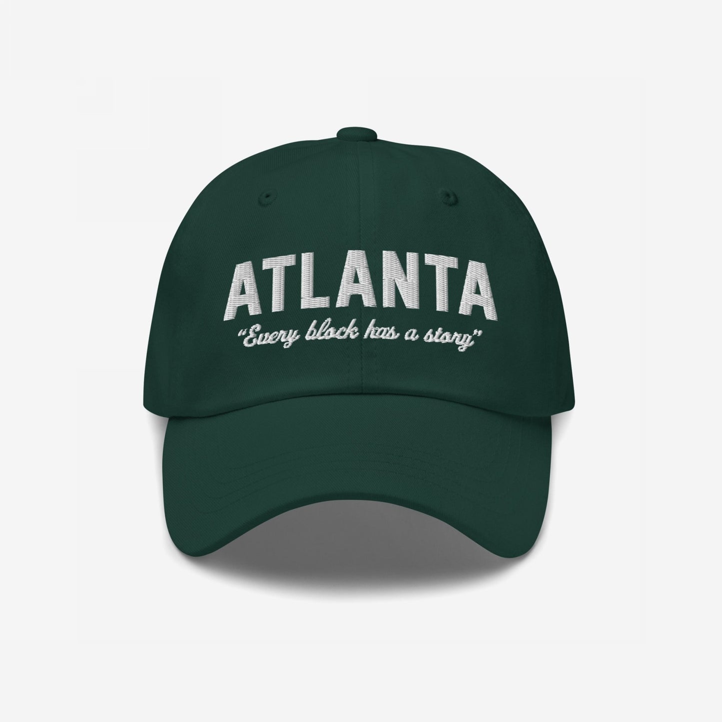 Atlanta Story Hat Dad Hat Dark Green by Strange Allies