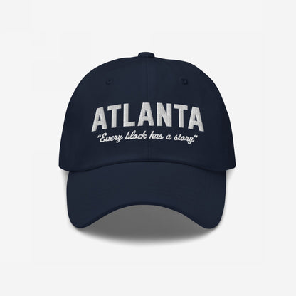 Atlanta Story Hat Dad Hat Navy Blue by Strange Allies