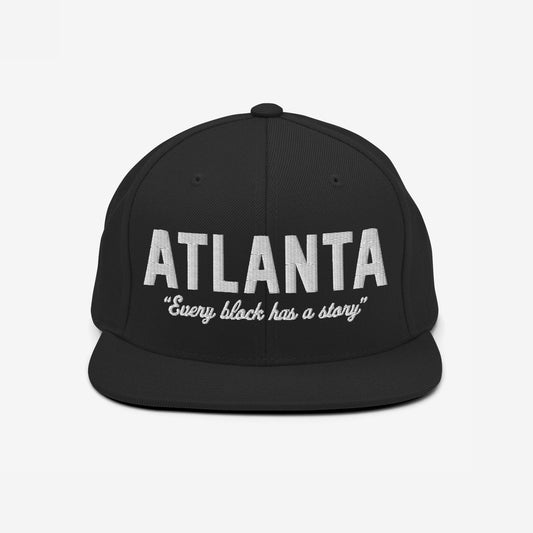 Atlanta Story Hat Snapback Black by Strange Allies