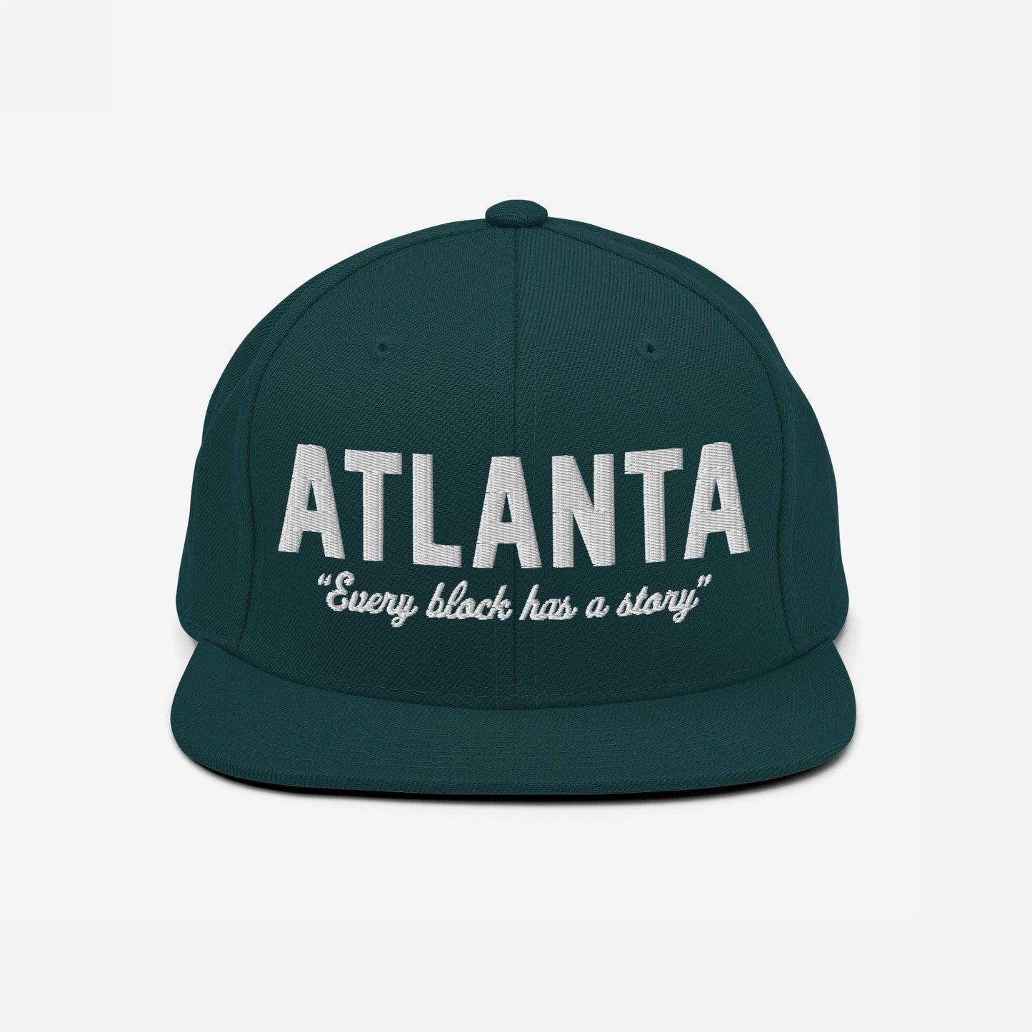 Atlanta Story Hat Snapback Dark Green by Strange Allies