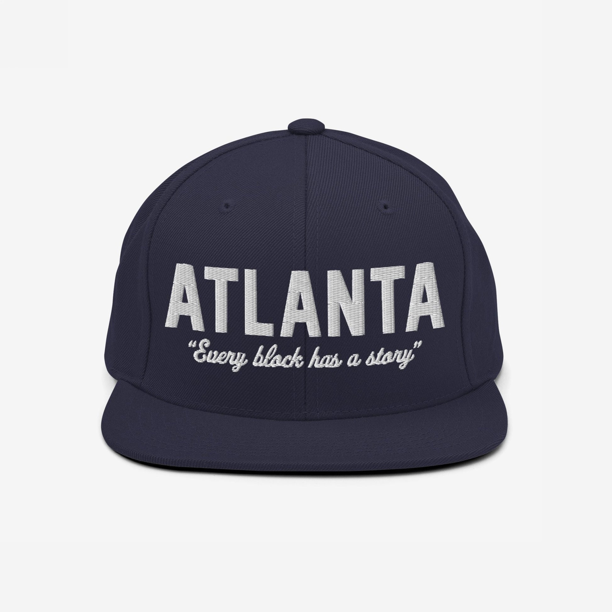 Atlanta Story Hat Snapback Navy Blue by Strange Allies