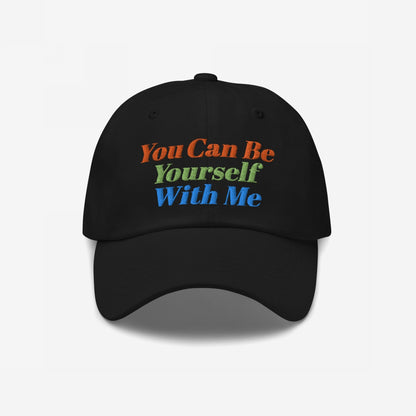 Be Yourself Hat Dad Hat Black by Strange Allies