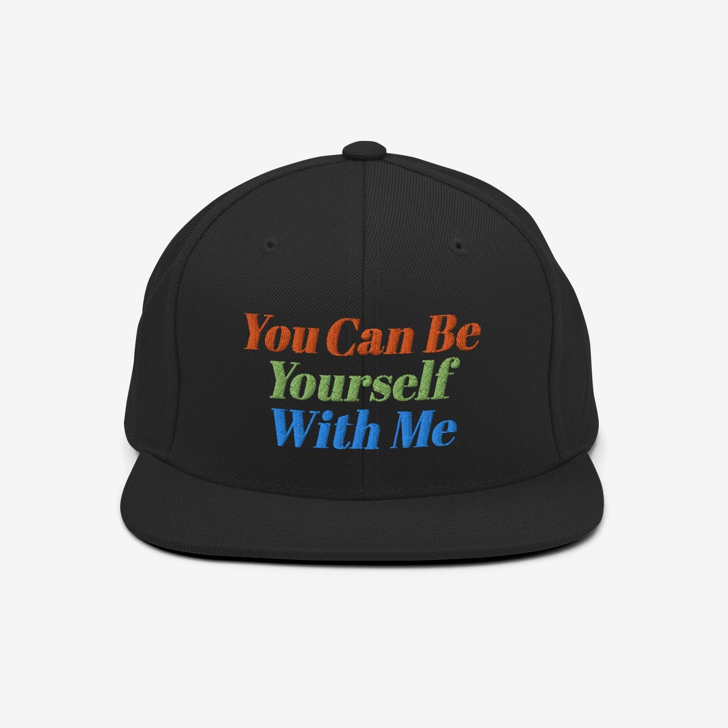 Be Yourself Hat Snapback Hat Black by Strange Allies