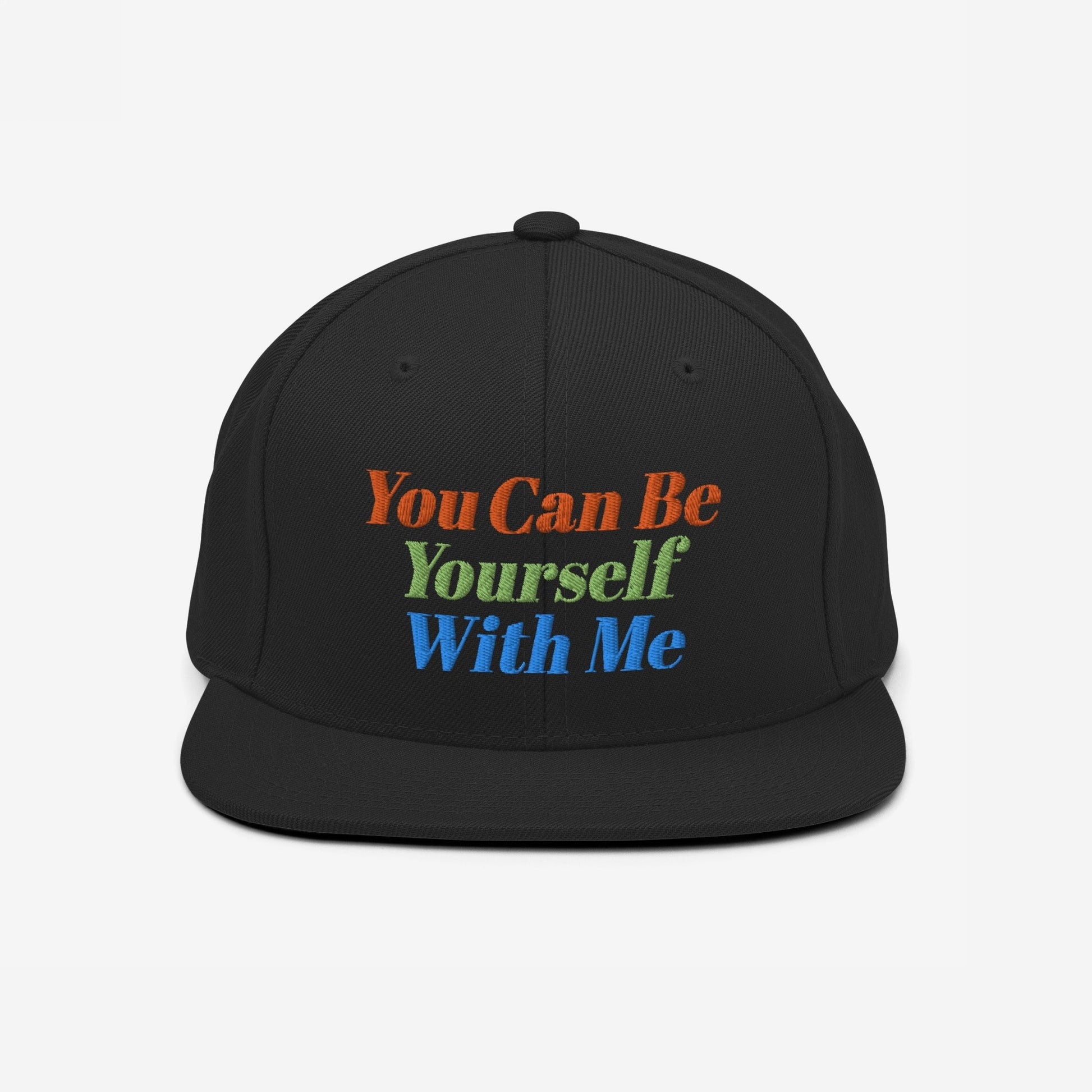 Be Yourself Hat Snapback Hat Black by Strange Allies