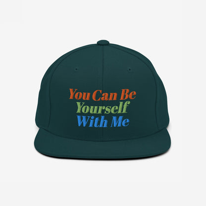 Be Yourself Hat Snapback Hat Dark Green by Strange Allies