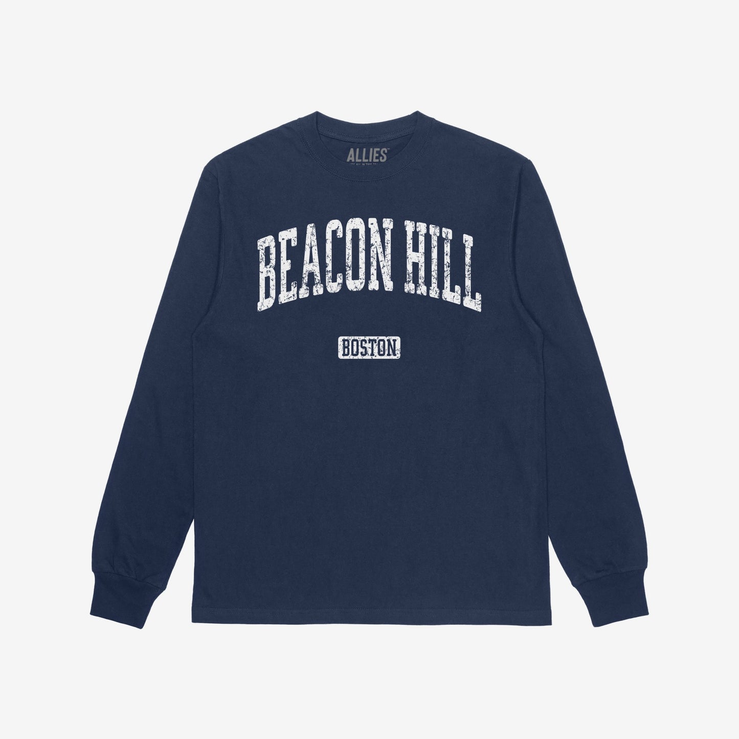 Beacon Hill Boston T-shirt Long Sleeve Navy Blue by Strange Allies