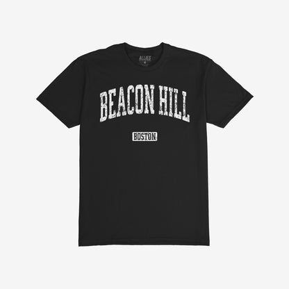 Beacon Hill Boston T-shirt Short Sleeve Black by Strange Allies