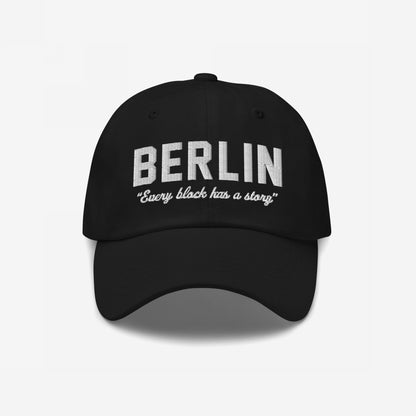 Berlin Story Hat Dad Hat Black by Strange Allies