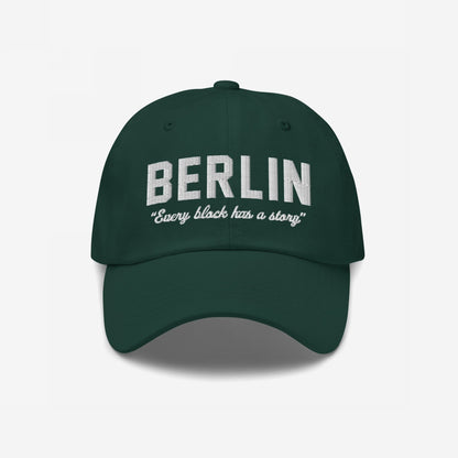 Berlin Story Hat Dad Hat Dark Green by Strange Allies