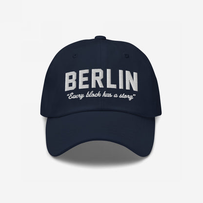 Berlin Story Hat Dad Hat Navy Blue by Strange Allies