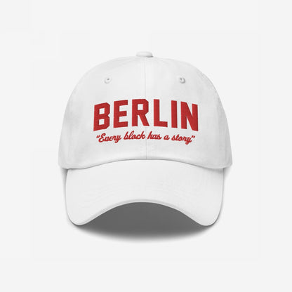 Berlin Story Hat Dad Hat White by Strange Allies