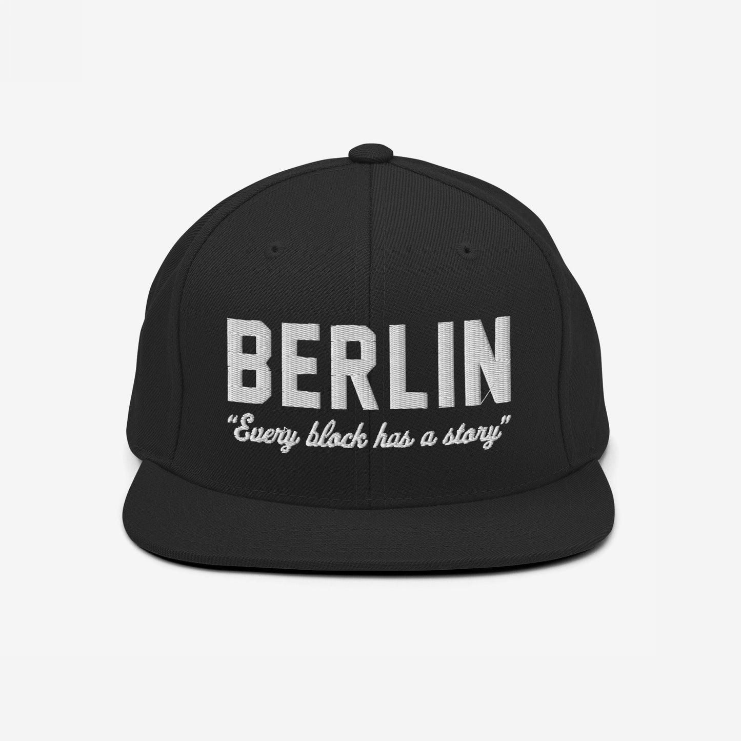 Berlin Story Hat Snapback Black by Strange Allies