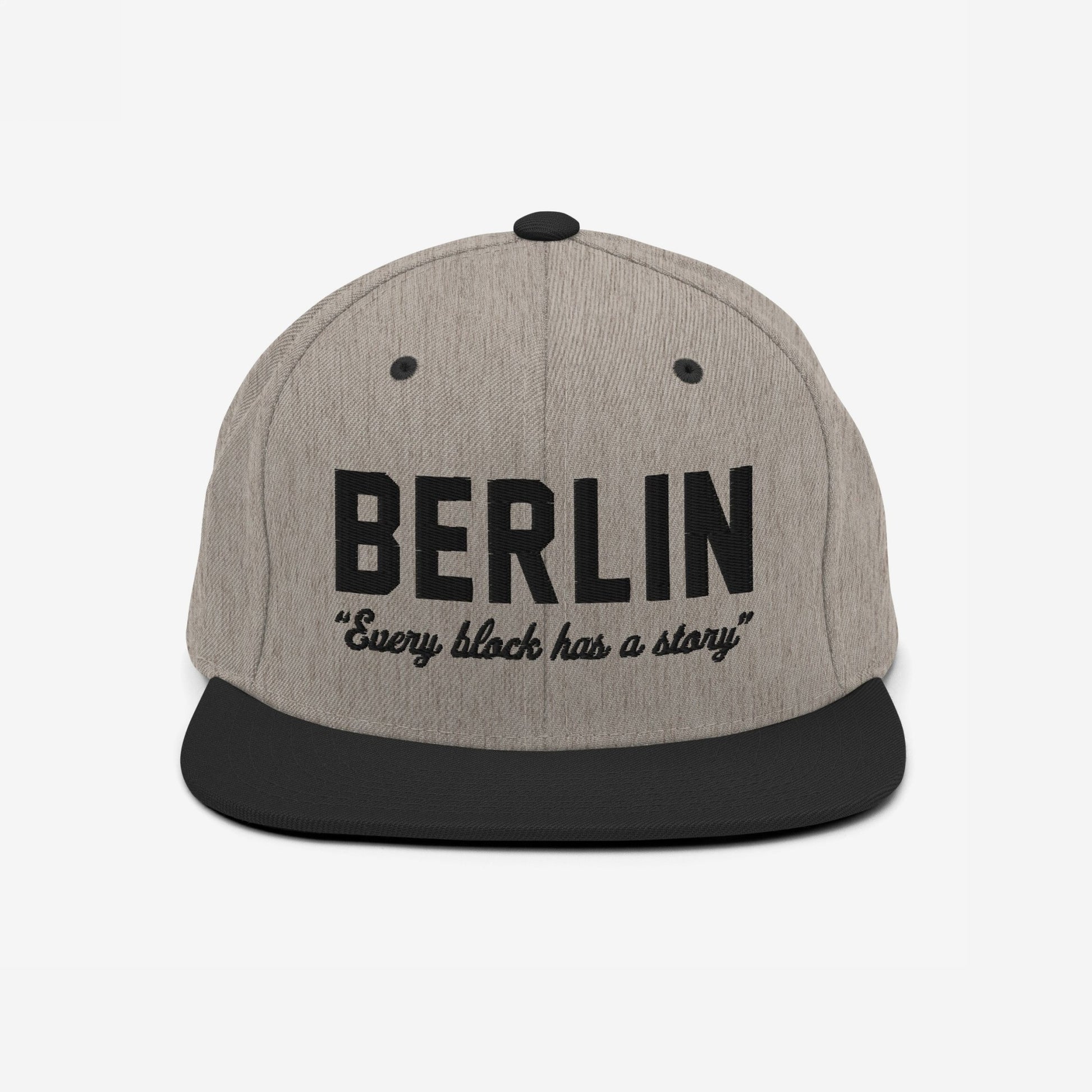 Berlin Story Hat Snapback Heather Gray Black by Strange Allies