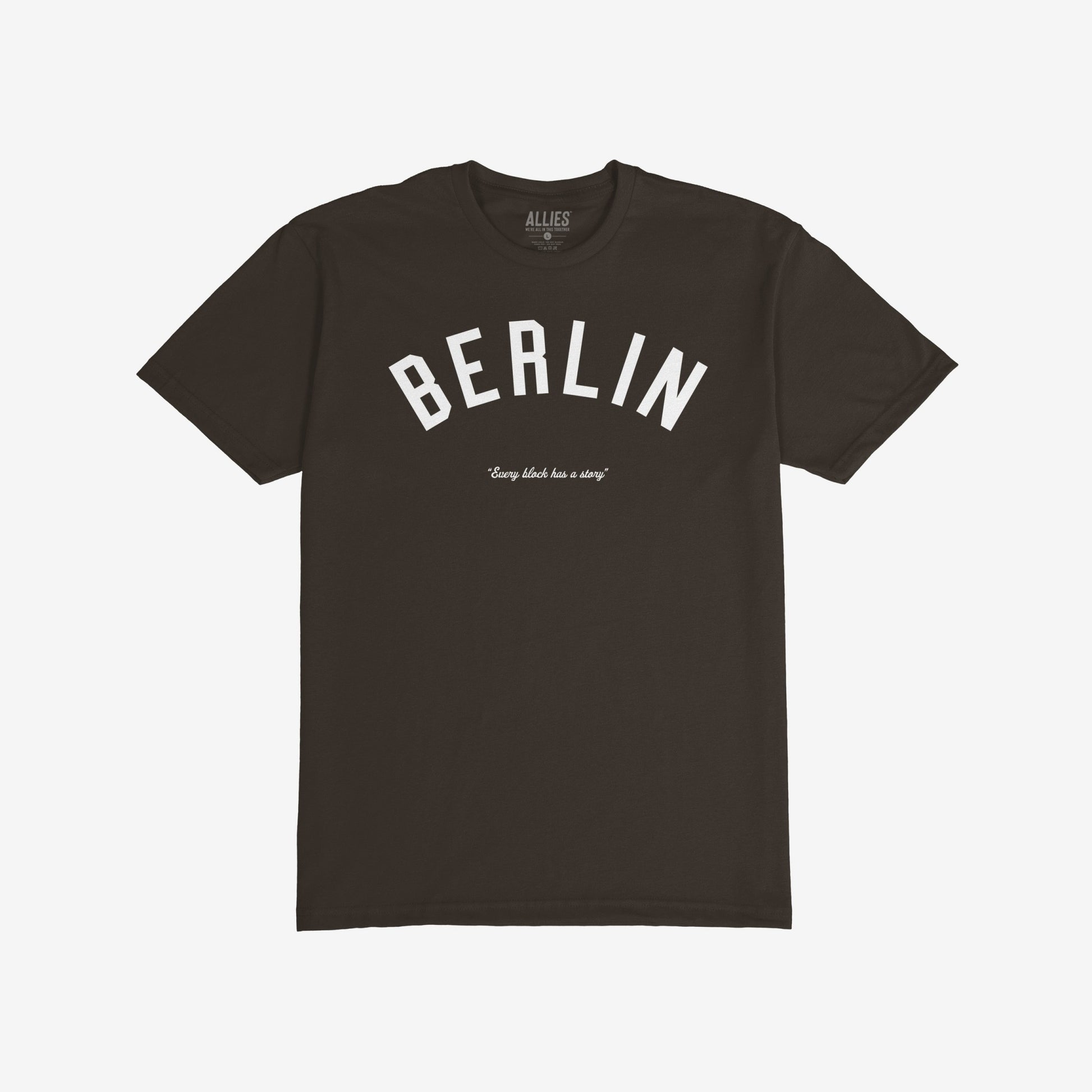 Berlin Story T-shirt Short Sleeve Brown by Strange Allies