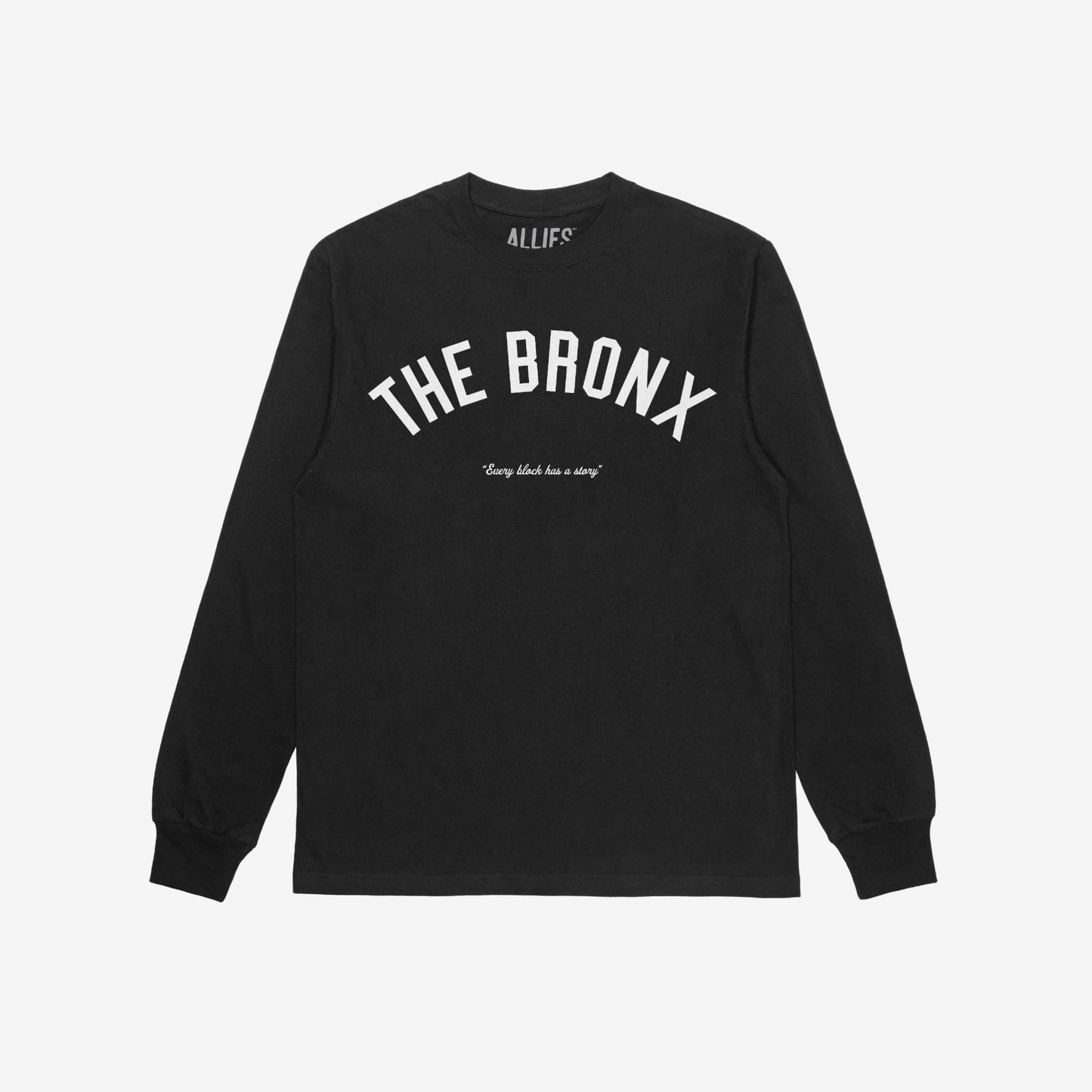 Bronx Story T-shirt Long Sleeve Black by Strange Allies