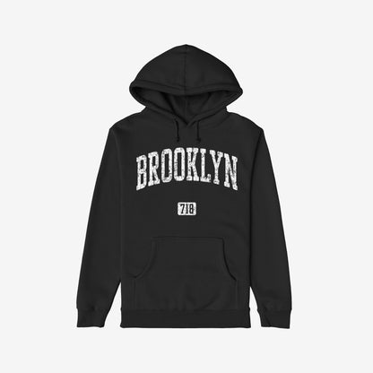 Brooklyn 718 Hoodie Black by Strange Allies