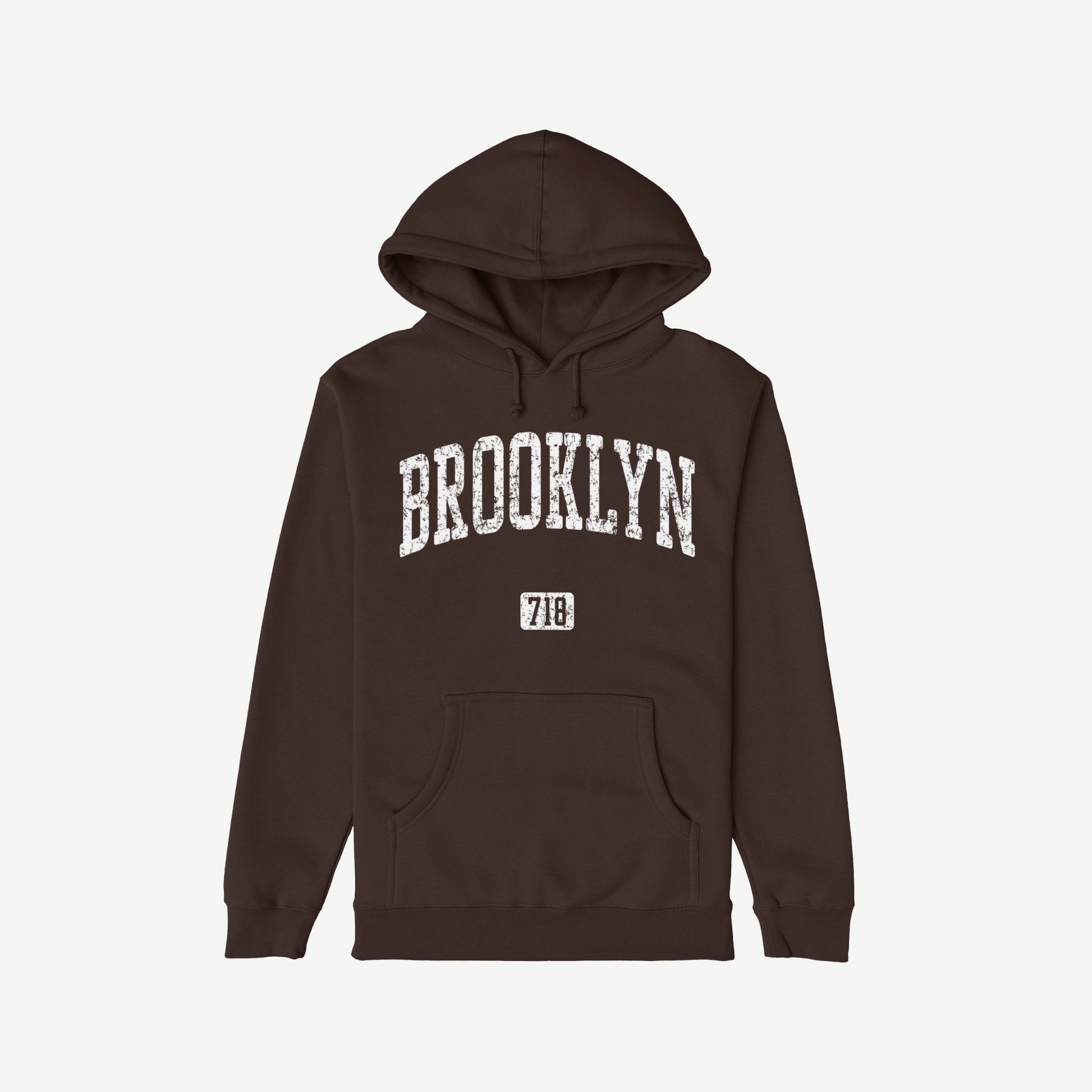 Brooklyn 718 Hoodie Brown by Strange Allies