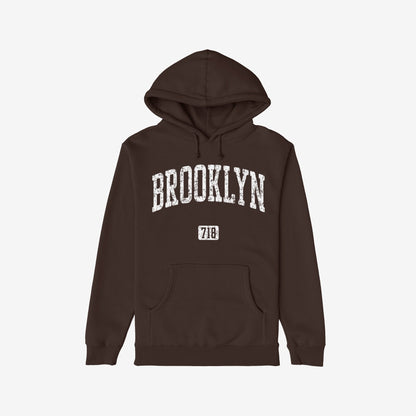 Brooklyn 718 Hoodie Brown by Strange Allies