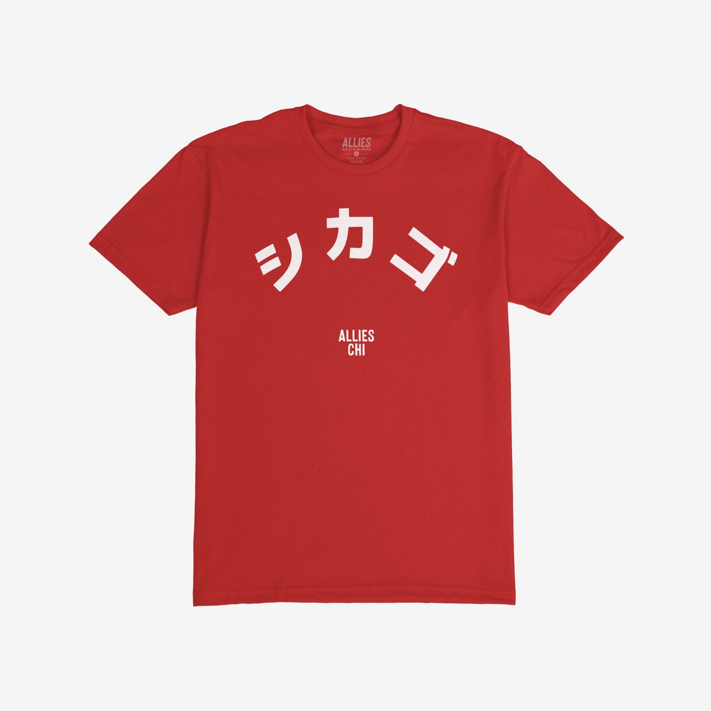 Chicago Japanese T-shirt Short Sleeve Red by Strange Allies