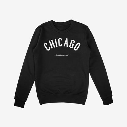 Chicago Story Sweatshirt Black by Strange Allies