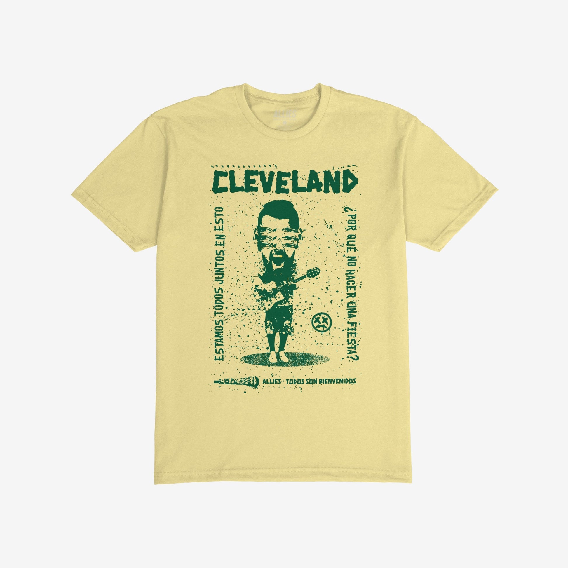 Cleveland Punk T-shirt Yellow by Strange Allies