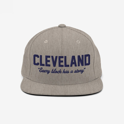 Cleveland Story Hat Snapback Heather Gray by Strange Allies