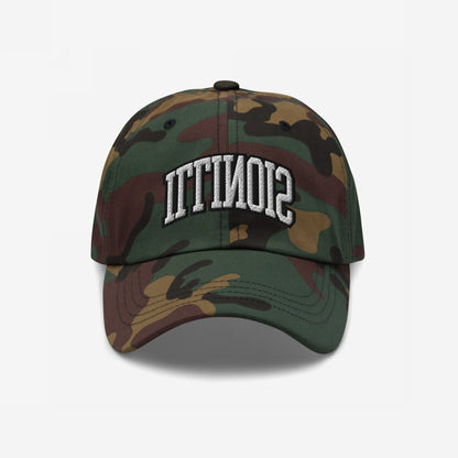 Illinois Flipped Hat Dad Hat Camo by Strange Allies