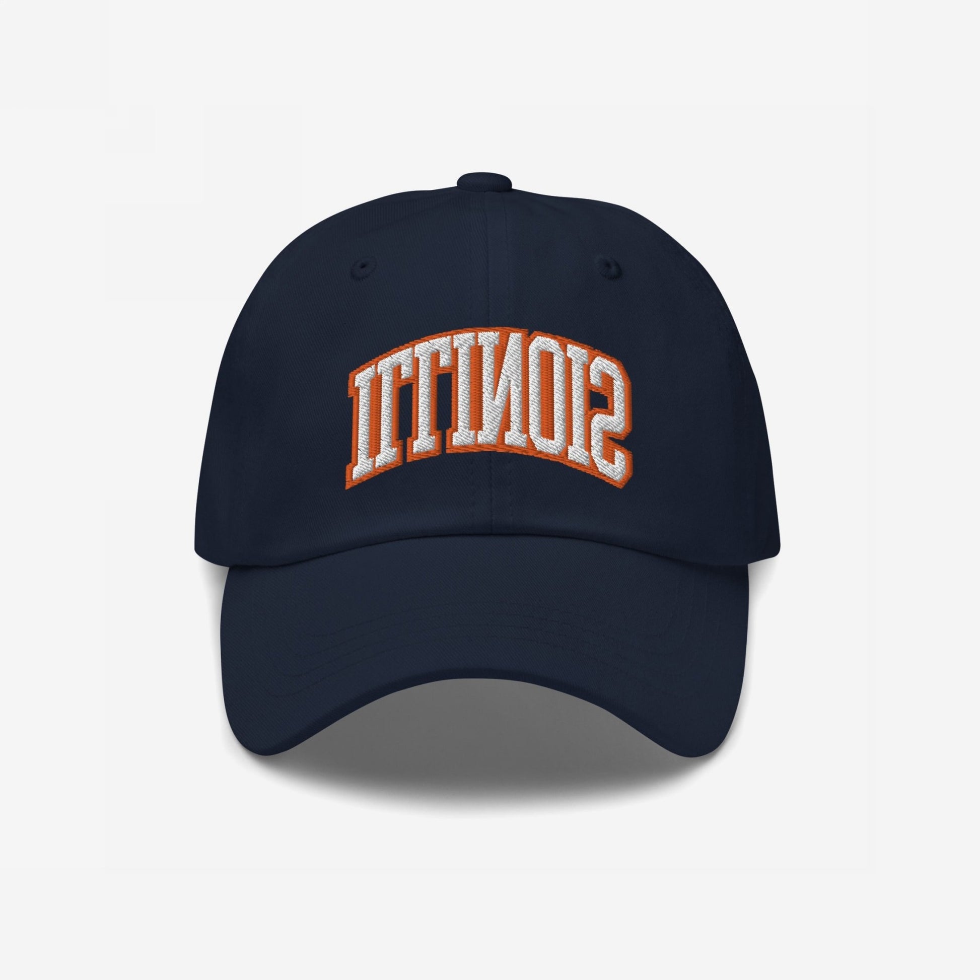 Illinois Flipped Hat Dad Hat Navy Blue by Strange Allies