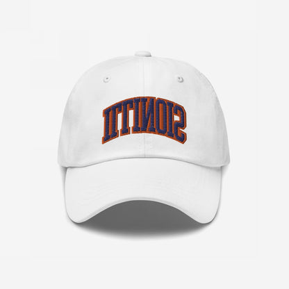 Illinois Flipped Hat Dad Hat White by Strange Allies