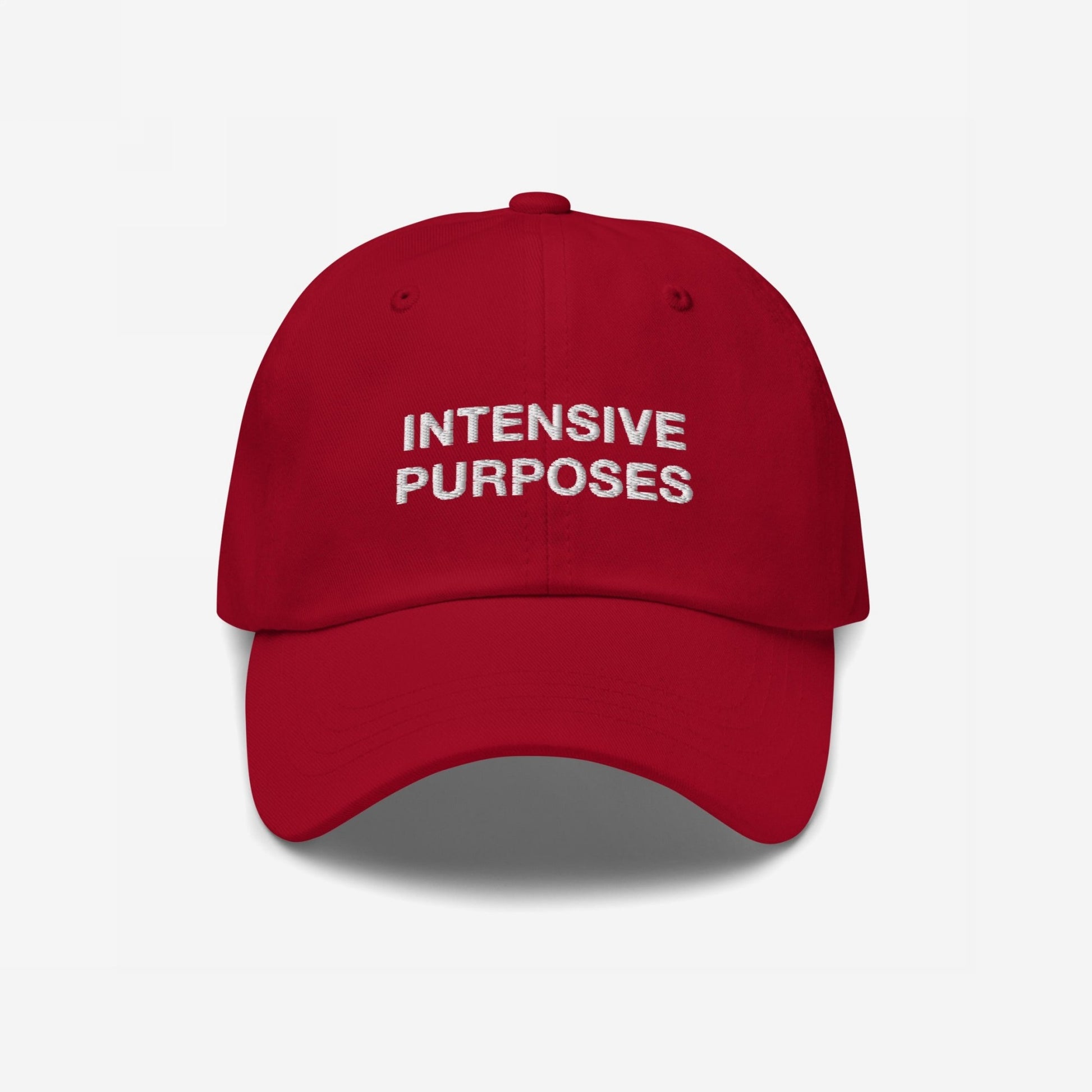 Intensive Purposes Hat Dad Hat Red by Strange Allies