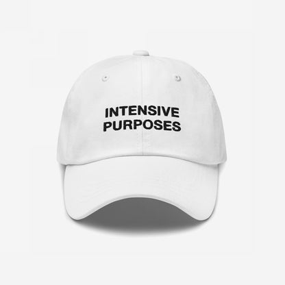 Intensive Purposes Hat Dad Hat White by Strange Allies