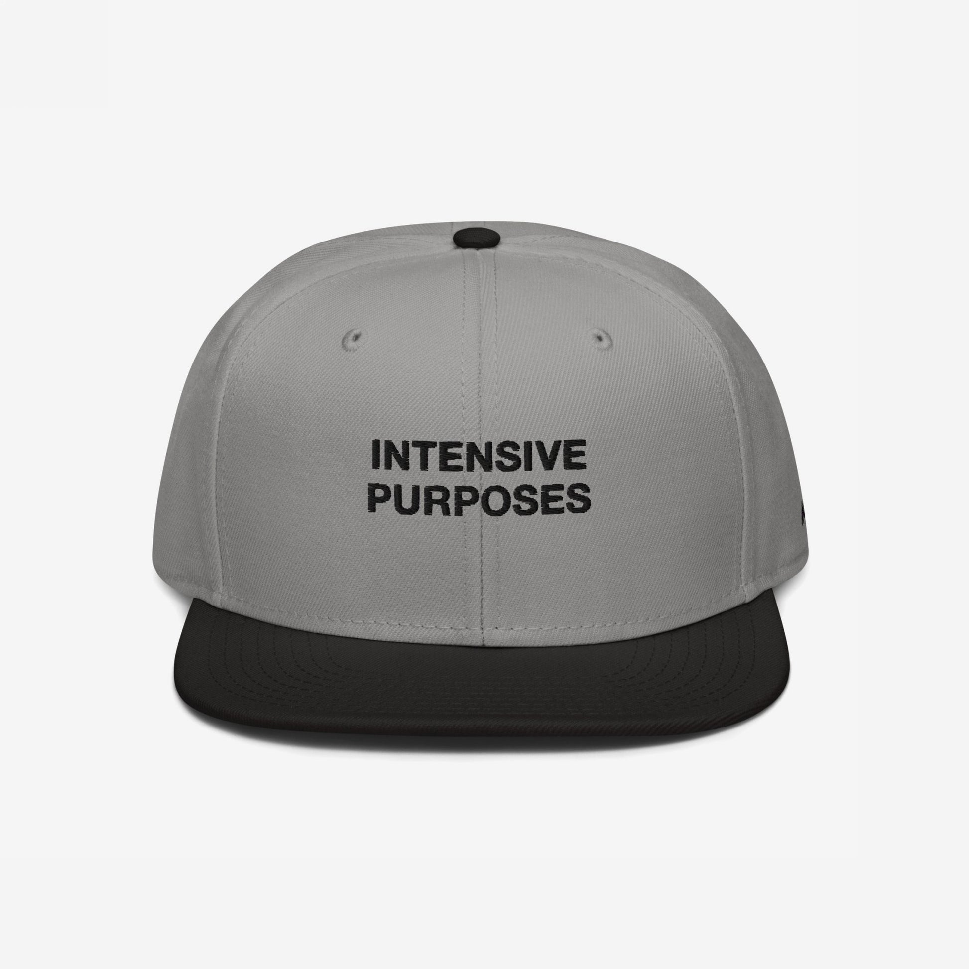 Intensive Purposes Hat Snapback Hat Gray Black by Strange Allies