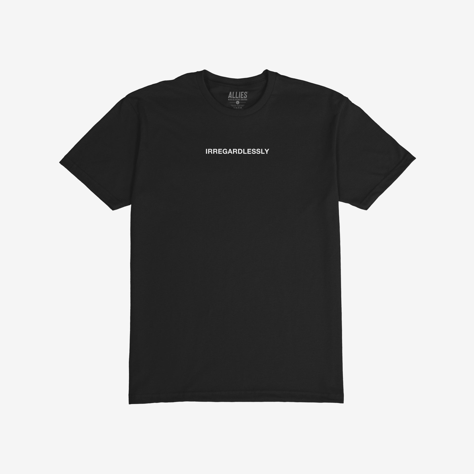 Irregardlessly T-shirt Short Sleeve Black by Strange Allies