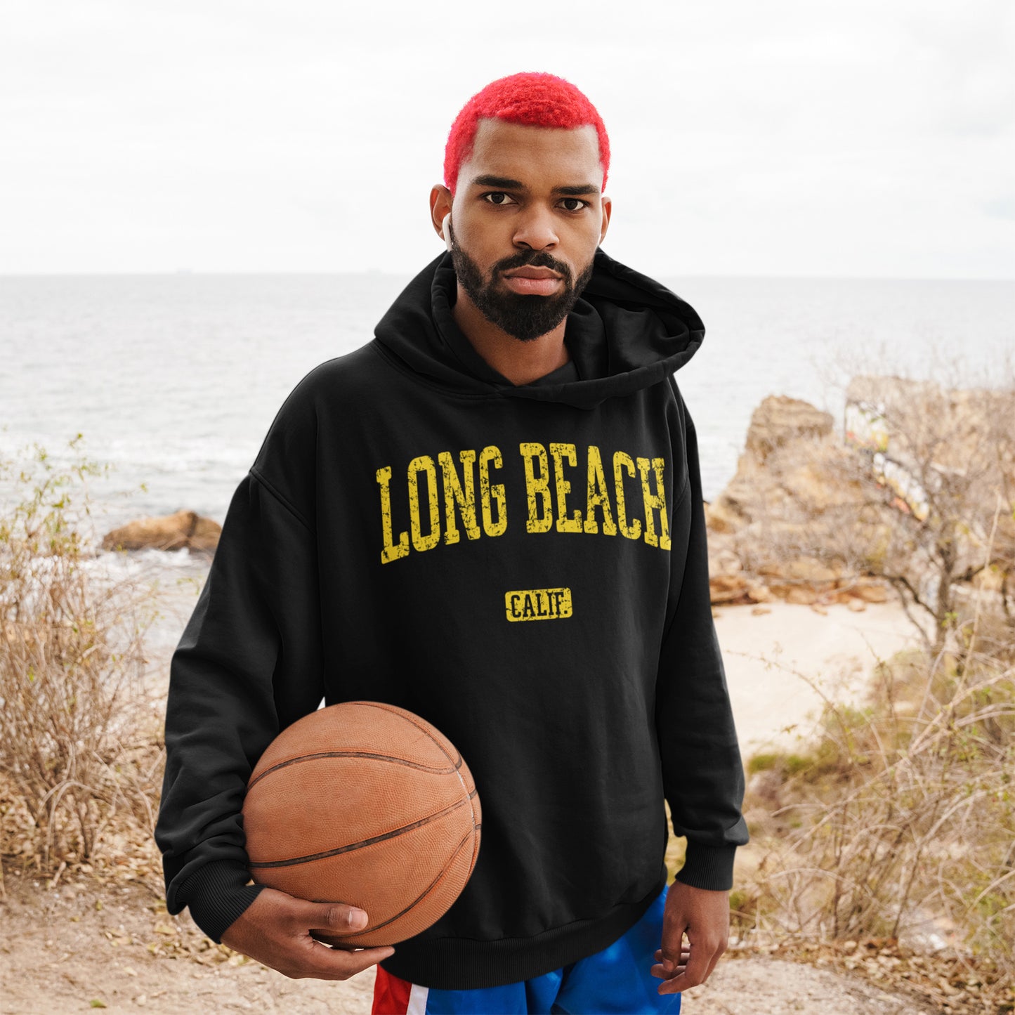 Long Beach California Hoodie by Strange Allies