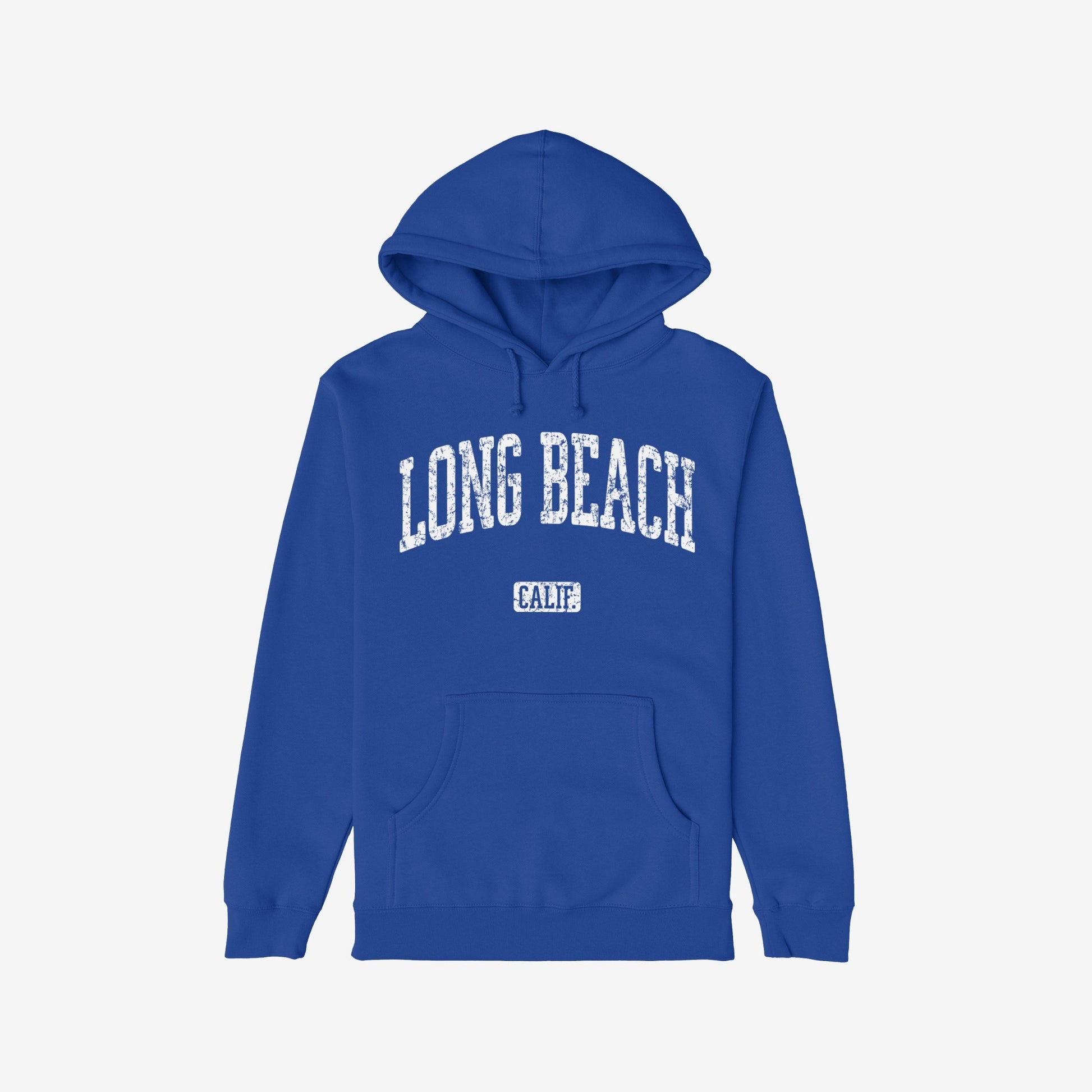 Long Beach California Hoodie Royal Blue by Strange Allies