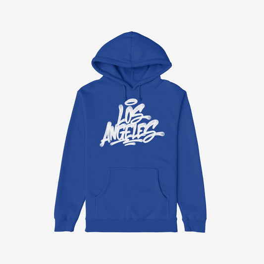 Los Angeles Handstyle Hoodie Royal Blue by Strange Allies