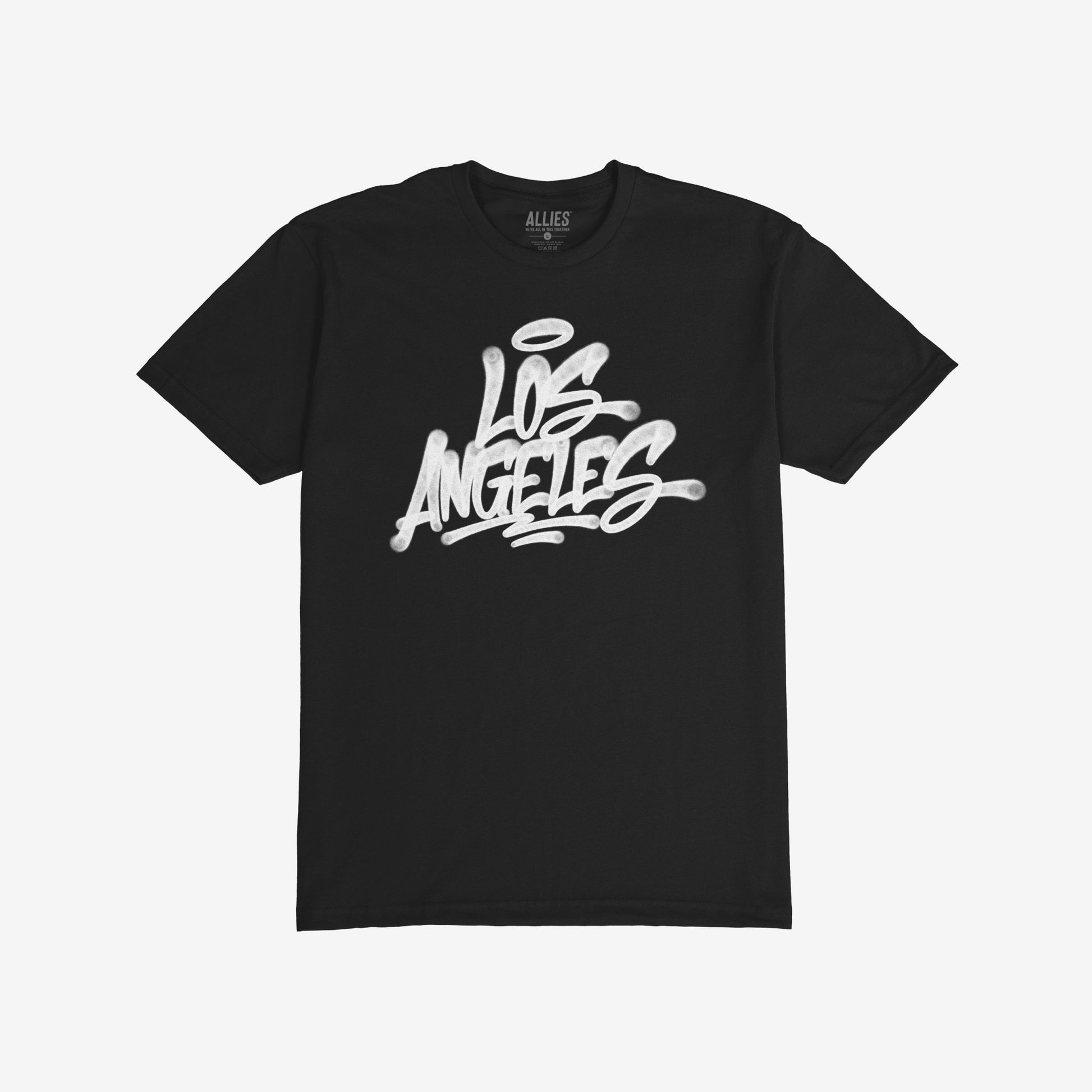 Los Angeles Handstyle T-shirt Short Sleeve Black by Strange Allies