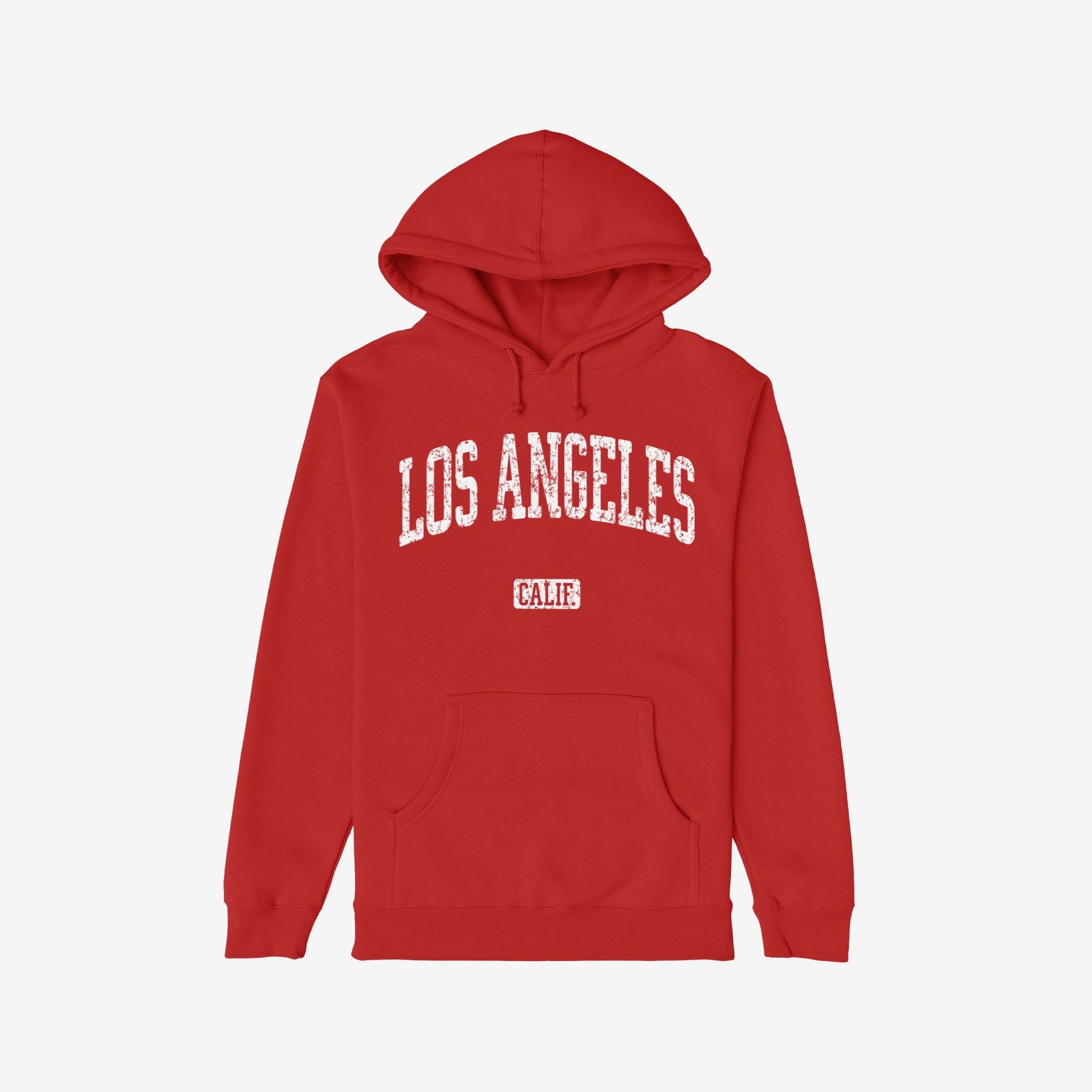 Los Angeles Hoodie Red by Strange Allies