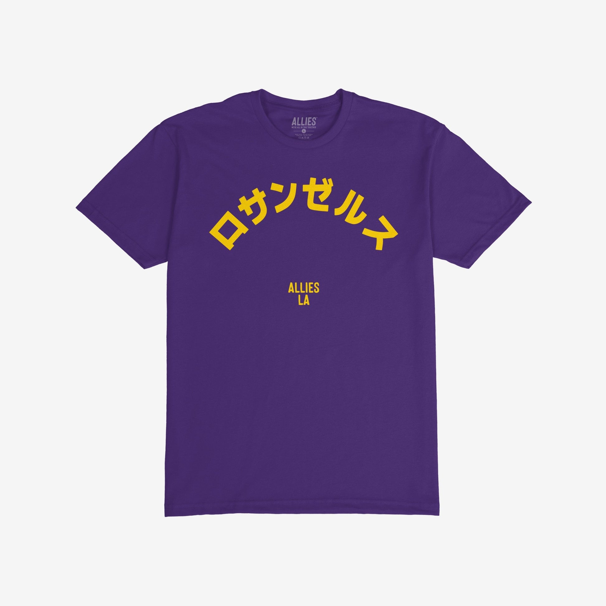 Los Angeles Japanese T-shirt Short Sleeve Purple by Strange Allies